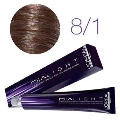 Краска для волос - L'OREAL DIA Light 8.1 (Светлый блондин пепельный)