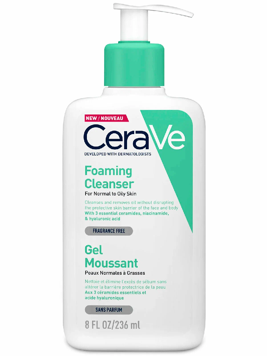 Очищающий гель для лица и тела - CeraVe Foaming Cleanser w/Pump For Normal To Oily Skin