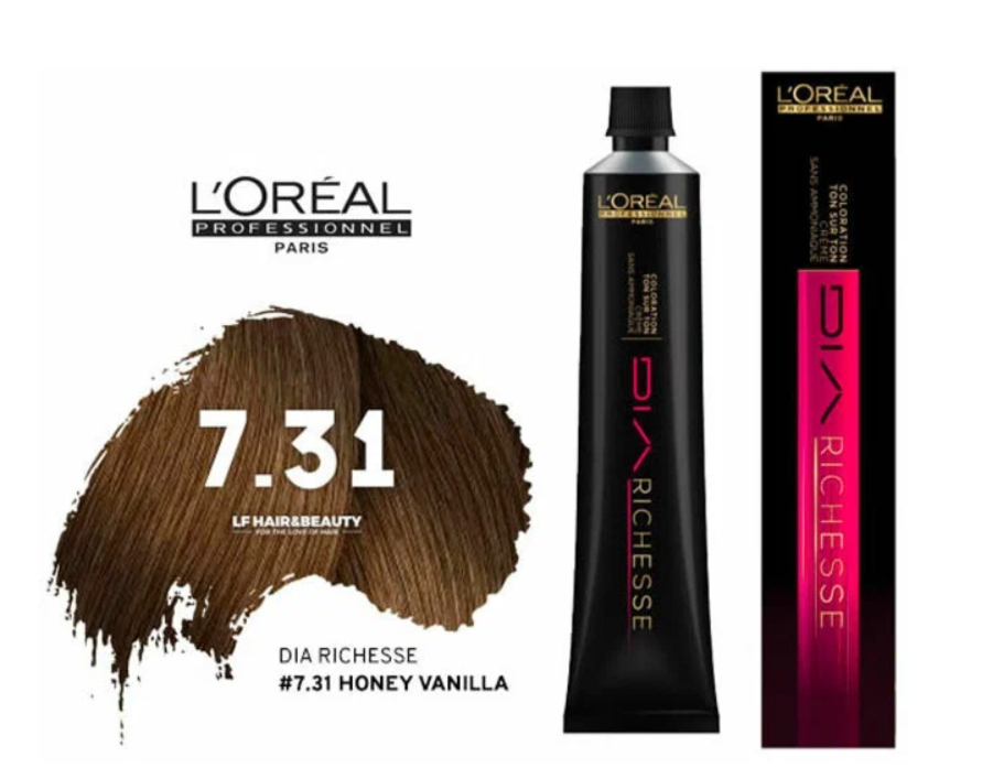 Краска для волос, 7.31 медовая ваниль - L'Oreal Professionnel Dia Richesse