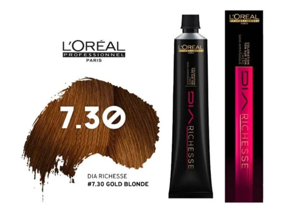 Краска для волос, 7.30 блондин интенсивно золотистый - L'Oreal Professionnel Dia Richesse