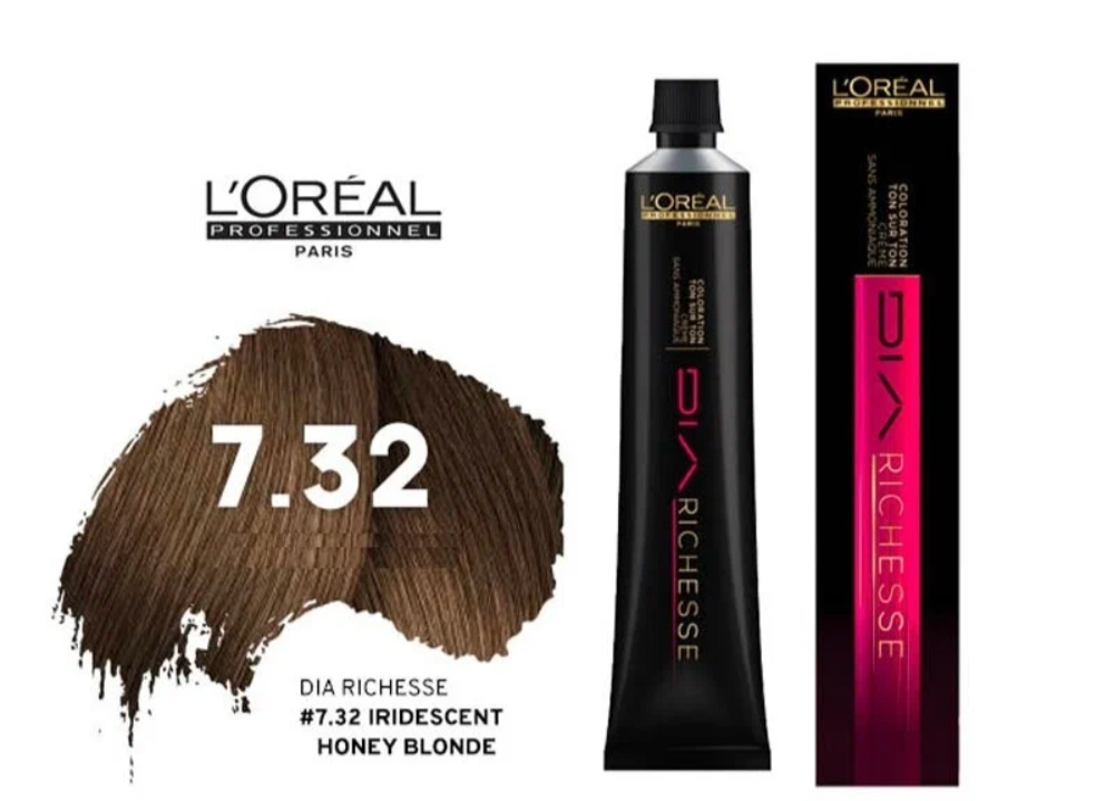 Краска для волос, 7.32 медовый перламутровый блондин - L'Oreal Professionnel Dia Richesse