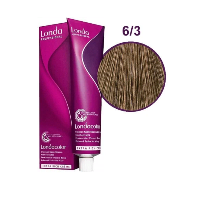 Стойкая крем-краска 6/3 темный блонд золотистый - Londa Professional Permanent Creme Extra Rich