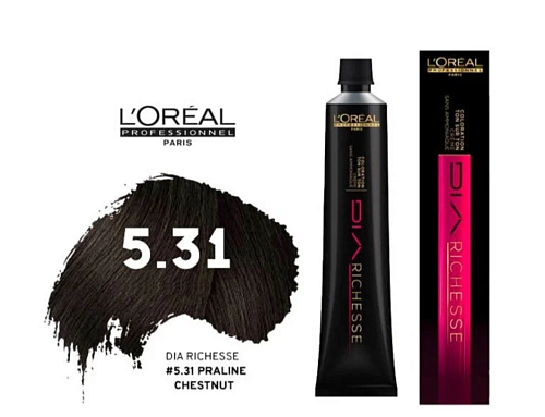 Краска для волос, 5.31 коричневый пралине - L'Oreal Professionnel Dia Richesse 5.31