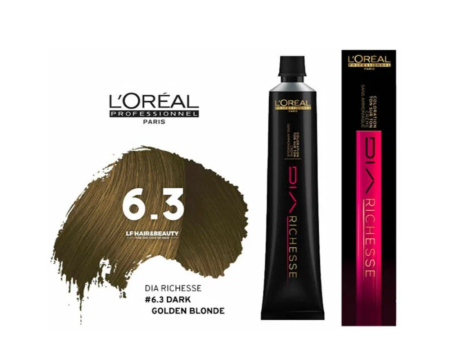 Краска для волос, 6.3 Темный золотистый блондин - L'Oreal Professionnel Dia Richesse