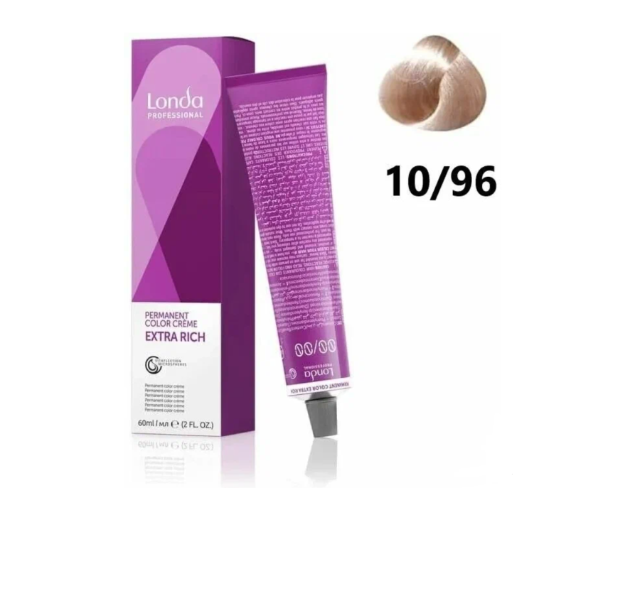 Стойкая краска для волос яркий блонд сандрэ фиолетовый  - Londa Professional Color Creme Extra Rich 10/96