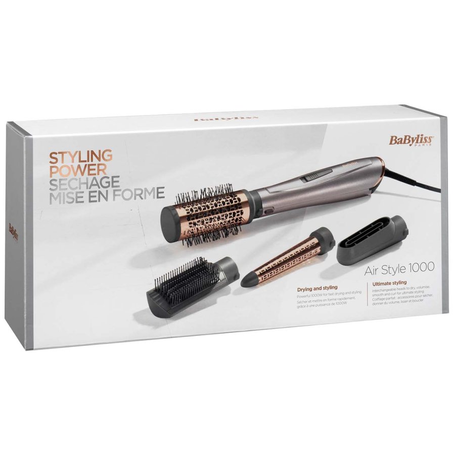 Фен-щетка для волос - BaByliss Air Style AS136E 1000W Grey