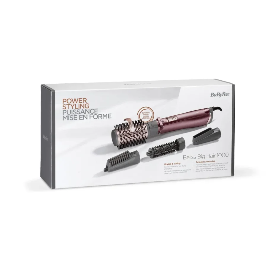 Фен-щетка для волос - BaByliss AS960E Beliss Big Hair 1000W Rose