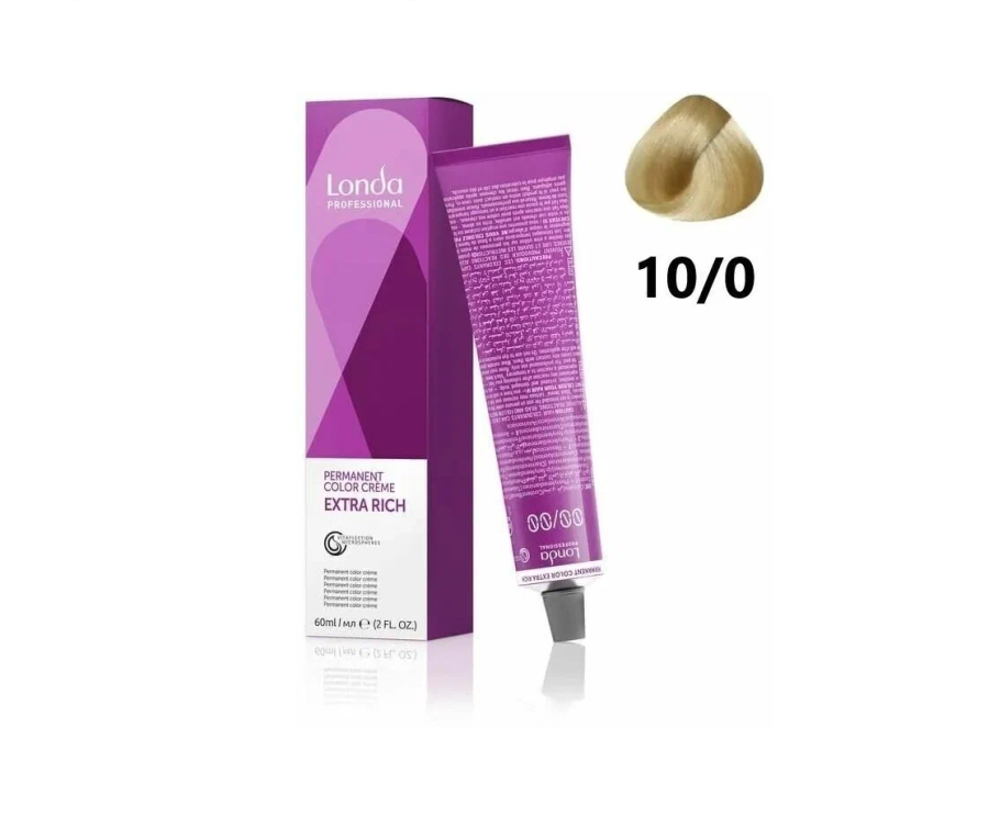 Стойкая крем-краска яркий блонд - Londa Professional Londacolor Creme Extra Rich 10/0 60 мл